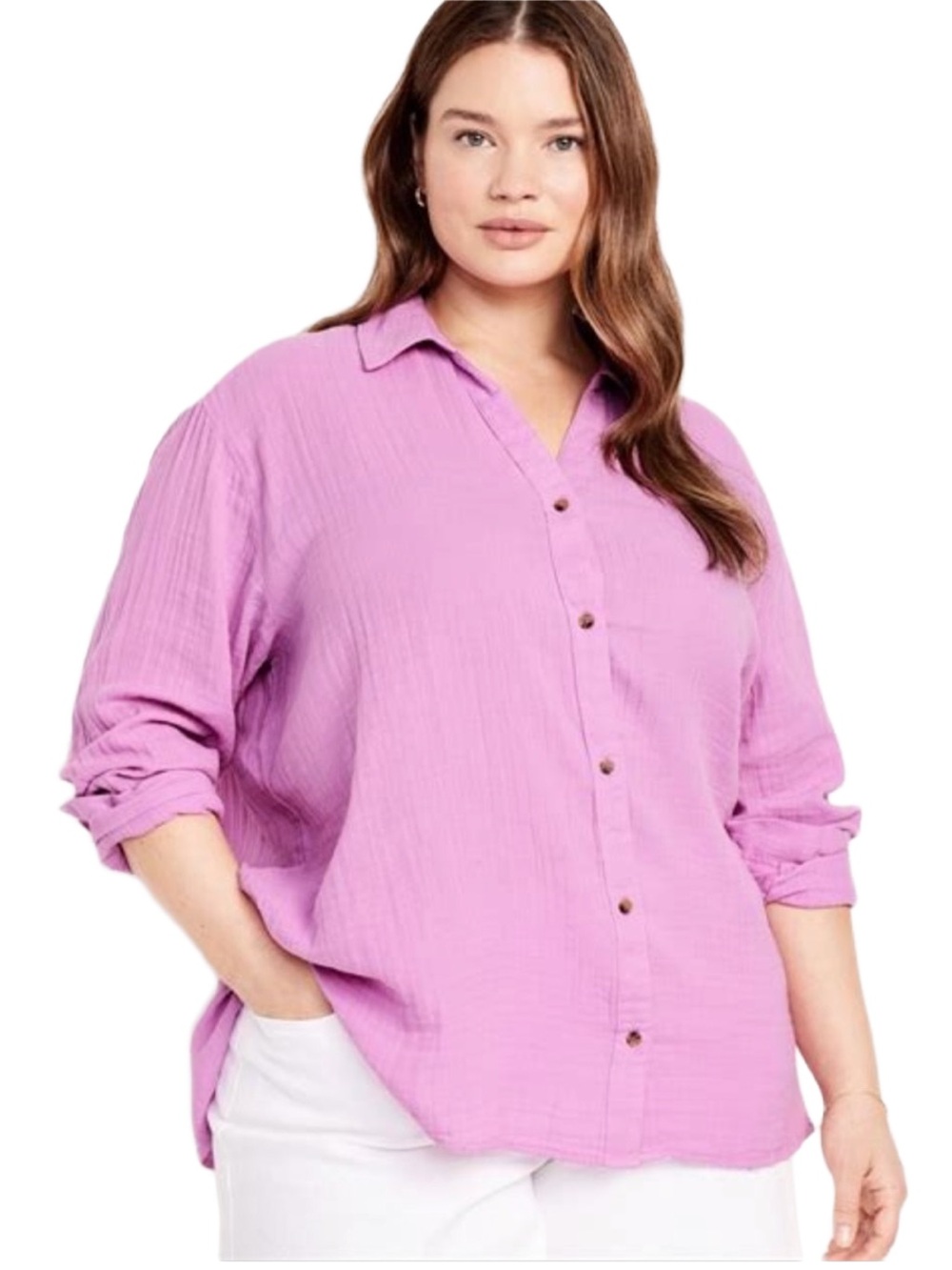 Women’s Rock Rose Lilac Purple Pink Long Sleeve Blouse